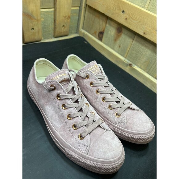 Converse Womens Chuck Taylor All Star Ox Size 9 Burnished Lilac Suede Low Tops - Picture 2 of 11